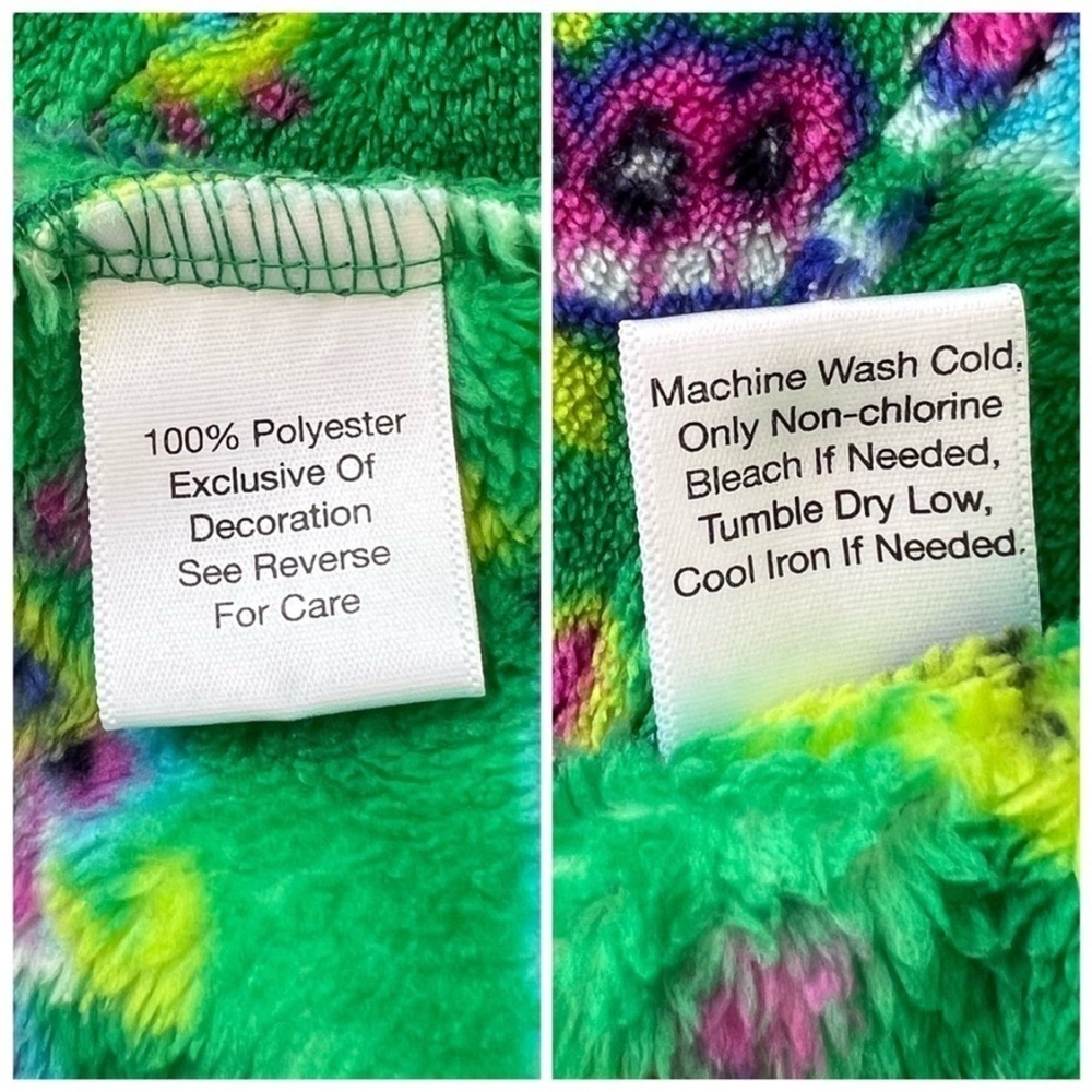 Vera Bradley Emerald Paisley Fleece Hooded Bath Robe Green S/M - Picture 6 of 9
